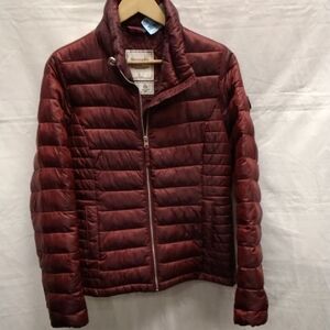 Abercrombie & Fitch Quilted Puffer Jacket - Wine